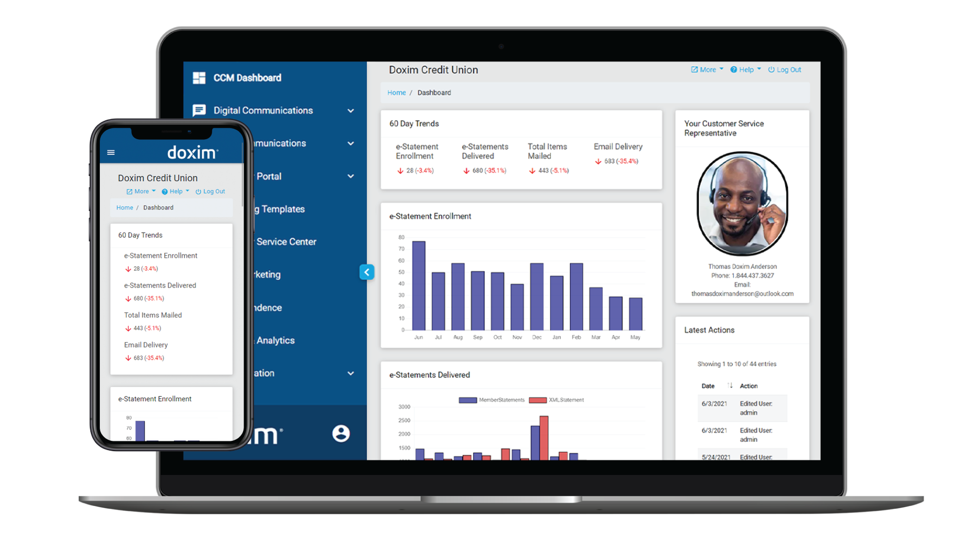 screenshot of Doxim CCM